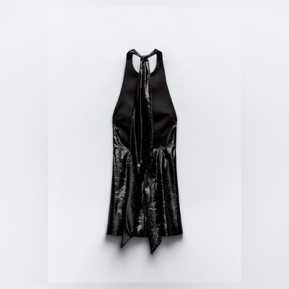 Zara L Shimmer Velvet Backless Dress - Picture 6 of 16